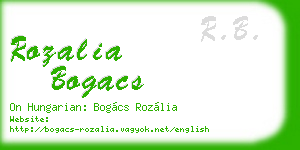 rozalia bogacs business card