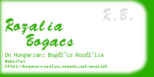 rozalia bogacs business card